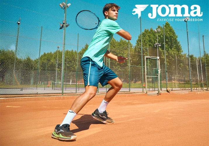 Тенісне взуття Joma зі знижками від 30%. Чоловічі, жіночі та дитячі моделі для гри на різних покриттях — стабільність і комфорт на корті.
